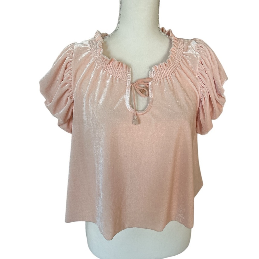 Free People Shimmering Blush Blouse